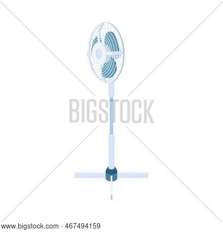 Home Climate Control Isometric Composition With Isolated Icon Of Domestic Appliance On Blank Backgro