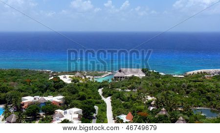 Ilmakuva Xcaret-puiston
