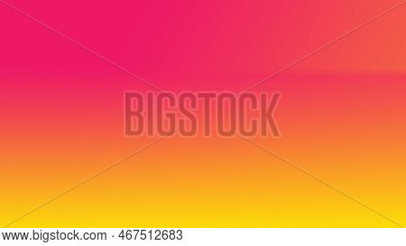 Neon Pink And Orange And Radian Yellow Color Gradient Background. Banner Template.