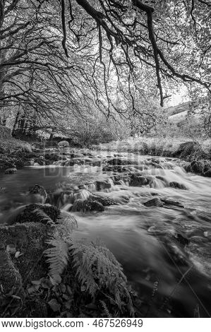 Robbers Bridge In Exmoor National Park