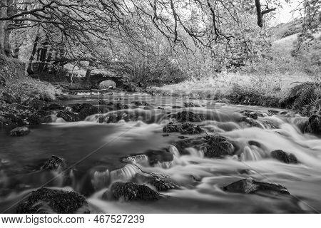 Robbers Bridge In Exmoor National Park