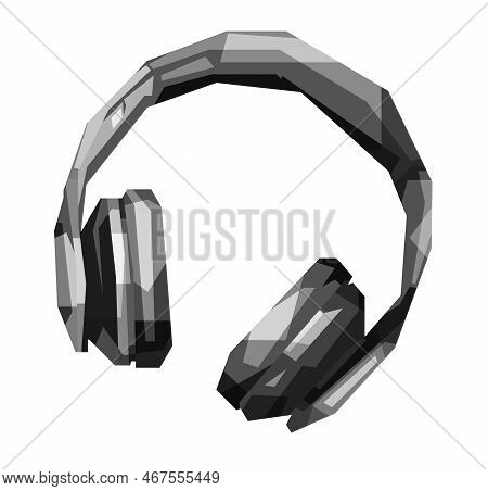 Grayscale Headset Illustration Design Design Wpap Vector Popart