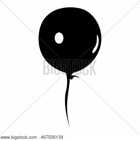Balloon Shilloute Design Minimalist Vector Line Art