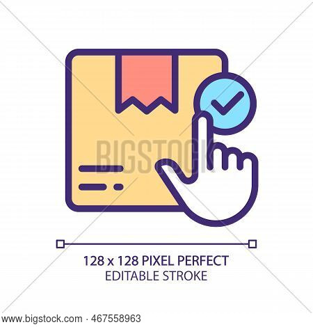 Order Booking Pixel Perfect Rgb Color Icon. Choose Postal Service. Book Online. Parcel Delivery, Shi