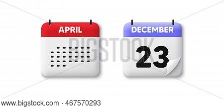 Calendar Date 3d Icon. 23th Day Of The Month Icon. Event Schedule Date. Meeting Appointment Time. Ag