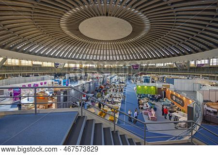 Belgrade, Serbia - November 08, 2022: Furniture Equipment Interior Decoration Show Exhibition In Fai
