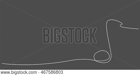 Decoration Continuous Line Hand Drawing Element Note For Concert, Photo Book, Invitations. Vector St