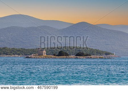Seaside Landscape In The Peljesac Region Of Croatia.