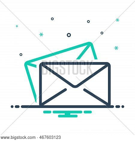 Mix Icon For Letters Communication Epistle Email Envelope Message News Receive Send
