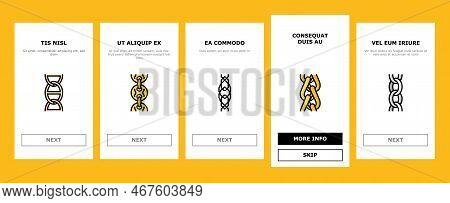 Chain Metal Connection Link Onboarding Mobile Vector. Steel Object, Element Iron, Strong Abstract St