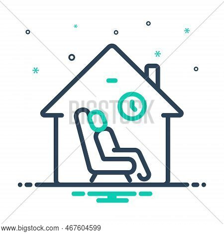 Mix Icon For Stay Bide Holiday Vacation Stopover Cottage House Live Comfort