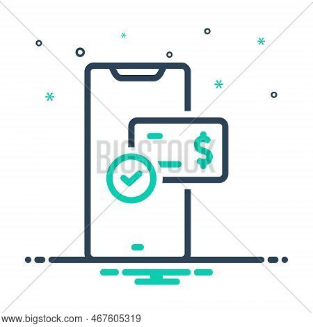 Mix Icon For Pays Salary Payment Stipend Online Contactless Transaction Online-payment Transfer