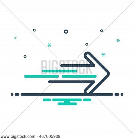 Mix Icon For Forward Forth Farther Onward In-front Fore Ahead Onwards Arrow