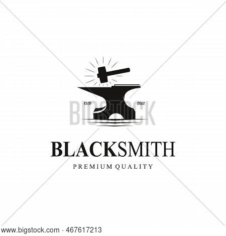 Blacksmith Logo Design Vector