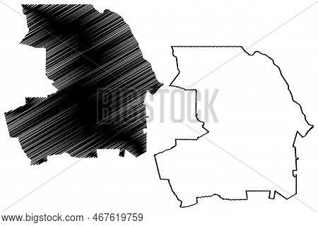 Juarez Municipality (free And Sovereign State Of Chihuahua, Mexico, United Mexican States) Map Vecto