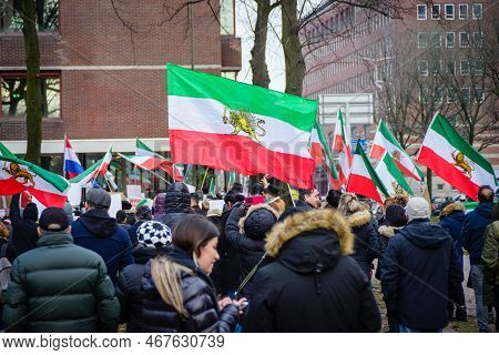 21 December 2022, The Hague, Netherlands, Iranian Protesters Demand From The Dutch House Of Represen