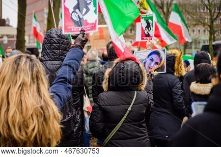21 December 2022, The Hague, Netherlands, Iranian Protesters Demand From The Dutch House Of Represen