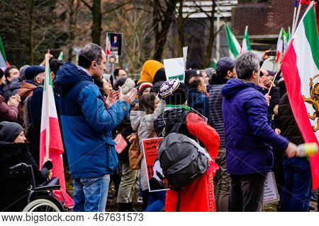 21 December 2022, The Hague, Netherlands, Iranian Protesters Demand From The Dutch House Of Represen