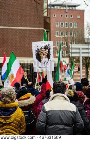 21 December 2022, The Hague, Netherlands, Iranian Protesters Demand From The Dutch House Of Represen