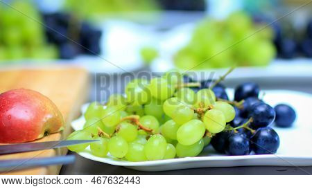 Variety Of Fruits On The Table In The Restaurant