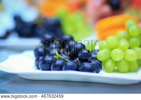 Variety Of Fruits On The Table In The Restaurant