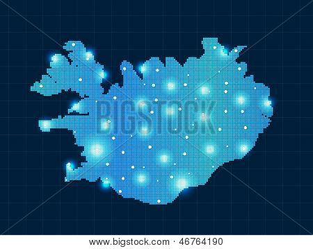 Pixelkarte Island