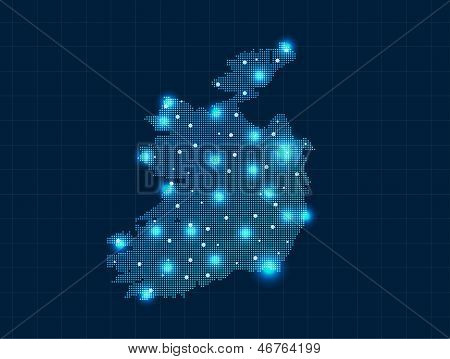 Pixel-Irland-Karte