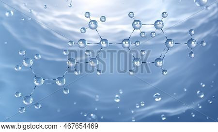 Bisabolol Molecular Structure, 3d Model Sesquiterpene Alcohol, Structural Chemical Formula View From