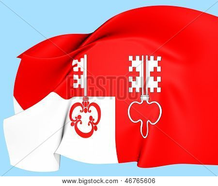 Flagge von Unterwalden, Schweiz.
