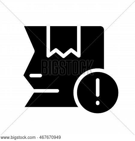 Shipping Damage Black Glyph Icon. Goods Damaged During Transportation. Parcel Destruction. Shipment 