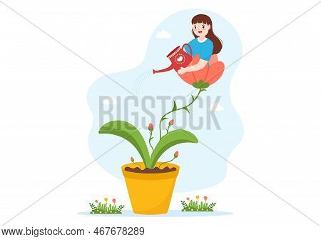 Personal Development With People Developing Mental Issues, Growth And Self Improvement As Plant In F