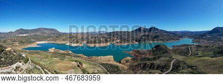 View Of Zahara - El Gastor Reservoir, Cadiz, Andalusia, Spain