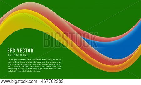 1 Green Line Shape Background Abstract Eps Vector