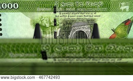 Sri Lanka Rupee Money Banknotes Pack 3D Illustration