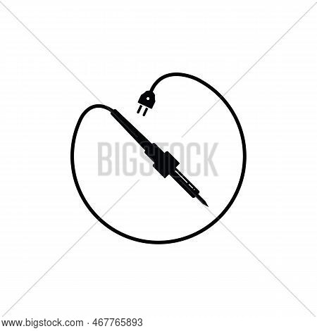 Vector Illustration Of Soldering Iron Logo Template