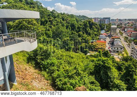 View From Signal Hill Observatory Tower In Kota Kinabalu, Sabah, Malays