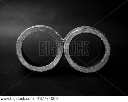 A Diy Silver Colored Pilot Style Goggles For Costume Accecories
