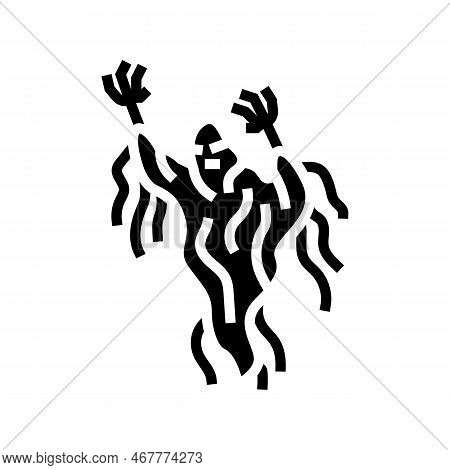 Ghoul Ghost Glyph Icon Vector. Ghoul Ghost Sign. Isolated Symbol Illustration