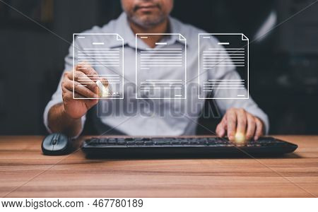 Signing Business Contract Concept. Online Business Contract Electronic Signature, E-signing, Digital