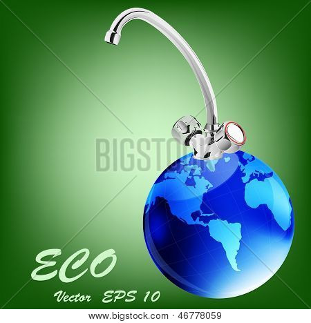Ökológia fogalma.Egészséges bolygó.Vektor