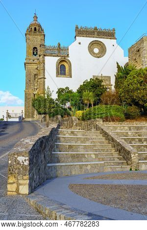 Stairs Leading To The Medieval And Picturesque Church Of The Cadiz Village Of Medina Sidonia, Spain.