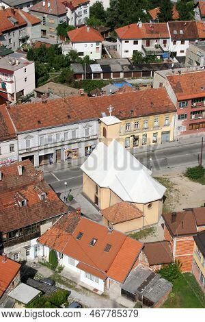 Karlovac, Croatia - July 22, 2011: Parish Church Of The Holy Three Kings In Karlovac, Croatia On Jul