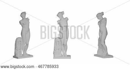 Greek Goddess Sculpture With Transpatent Background For Use As A Graphic Resource On A White Backgro