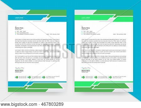 Creative Elegant Letterhead Design Template Design With Creative Shapes Layout