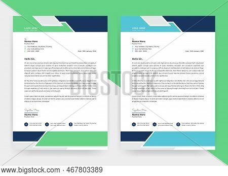 Abstract Creative Minimalist Letterhead Template Design Layout