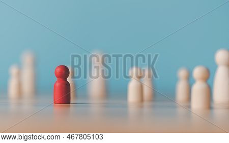 A Wooden Doll Sits On The Table,hrm Or Human Resource Management,leadership In Recruitment,business 