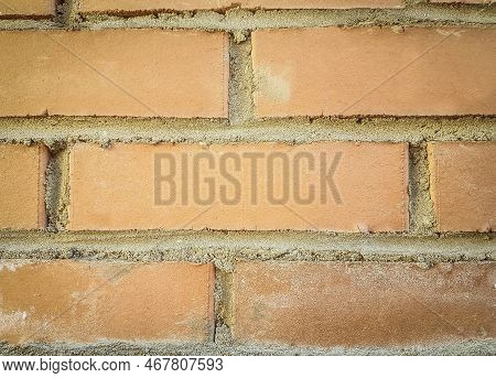 Red Brick Wall. Background And Copy Space