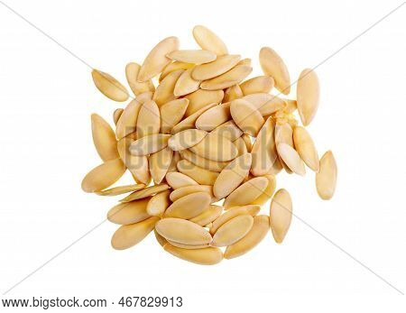 Seeds From The Rockmelon Or Cantaloupe Melon, Cucumis Melo, A Medium To Large Size Fruit.