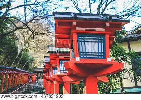 A Traditional Light Pole In Kifune Shrine , 12 April 2012