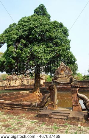 Prasat Muang Tam Stone Sanctuary Building Khmer Hindu Temple Style In Muangtam Historical Park For T